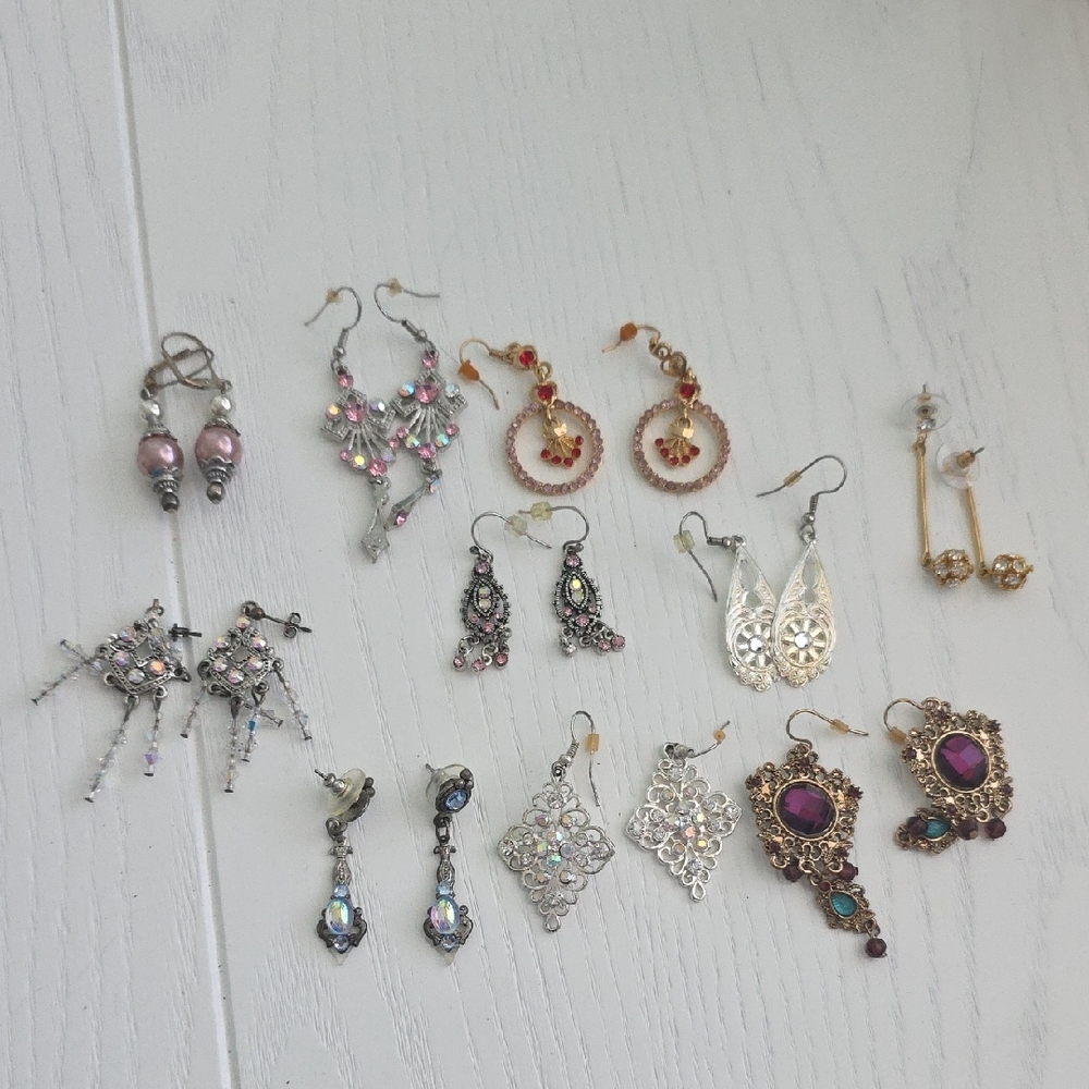 Elegant Silver and Gold Earring Set